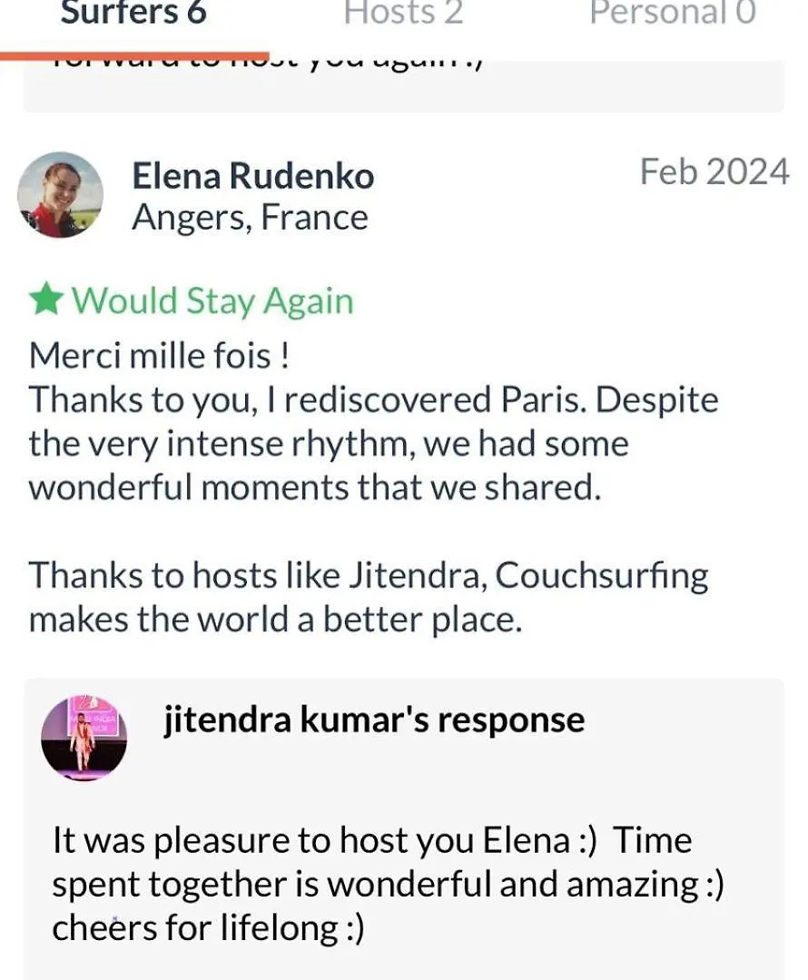 Homestay Double Room In Beautiful Apartment Paris France